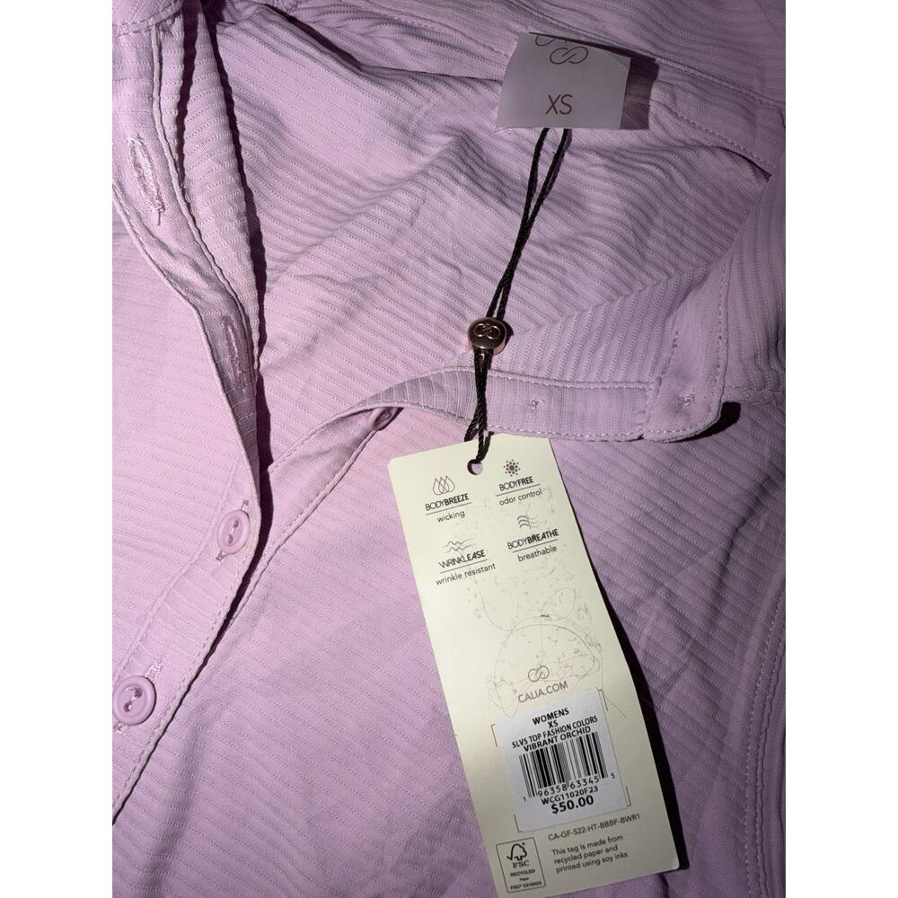 NWT PURPLE CALIA GOLF XS WOMENS COLLARED TANK (AQ42) - Picture 3 of 4